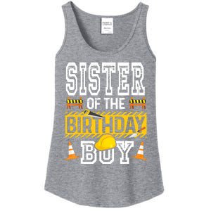 Sister Of The Birthday Boy Construction Birthday Party Hat Ladies Essential Tank