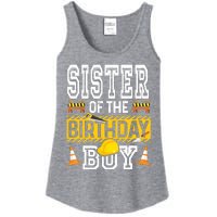 Sister Of The Birthday Boy Construction Birthday Party Hat Ladies Essential Tank