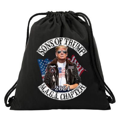 Sons Of Trump Maga Chapter 2024 Drawstring Bag