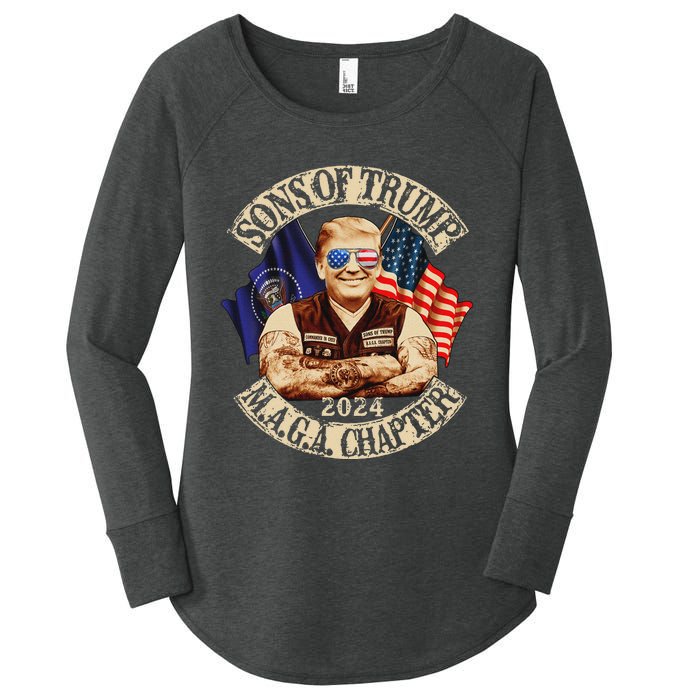 Sons Of Trump Maga Chapter 2024 Funny Women's Perfect Tri Tunic Long Sleeve Shirt