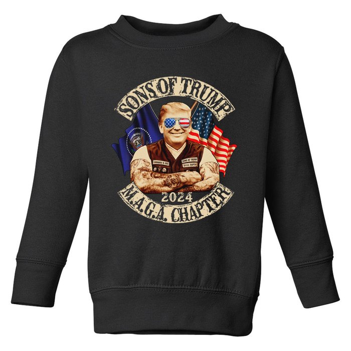 Sons Of Trump Maga Chapter 2024 Funny Toddler Sweatshirt