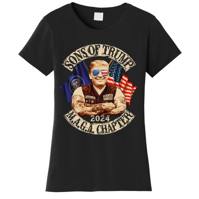 Sons Of Trump Maga Chapter 2024 Funny Women's T-Shirt