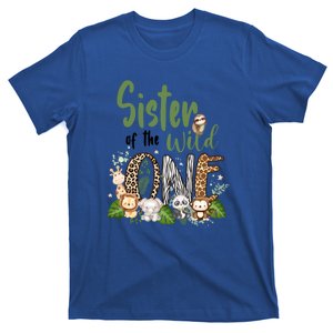 Sister Of The Wild One Zoo 1st Birthday Safari Jungle Animal Gift T-Shirt