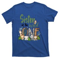 Sister Of The Wild One Zoo 1st Birthday Safari Jungle Animal Gift T-Shirt