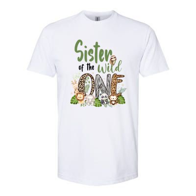 Sister Of The Wild One Zoo 1st Birthday Safari Jungle Animal Gift Softstyle CVC T-Shirt