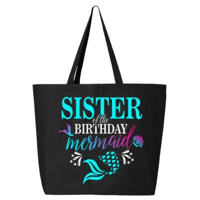 Sister Of The Birthday Mermaid Matching Family 25L Jumbo Tote