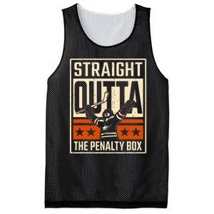 Straight Outta The Penalty Box Funny Hockey Player Fan Lover Mesh Reversible Basketball Jersey Tank