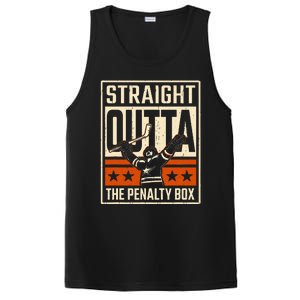 Straight Outta The Penalty Box Funny Hockey Player Fan Lover PosiCharge Competitor Tank