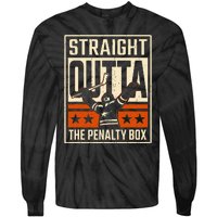 Straight Outta The Penalty Box Funny Hockey Player Fan Lover Tie-Dye Long Sleeve Shirt