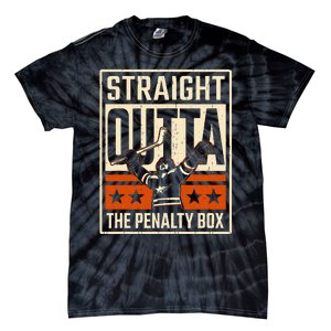 Straight Outta The Penalty Box Funny Hockey Player Fan Lover Tie-Dye T-Shirt