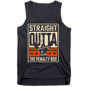 Straight Outta The Penalty Box Funny Hockey Player Fan Lover Tank Top