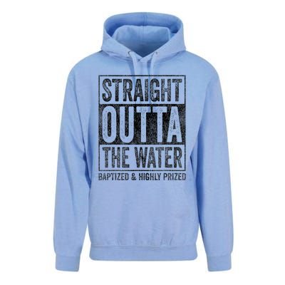 Straight Outta The Water Baptized Highly Prized Baptist Unisex Surf Hoodie