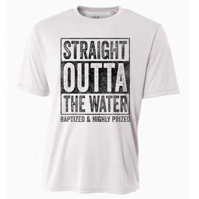 Straight Outta The Water Baptized Highly Prized Baptist Cooling Performance Crew T-Shirt