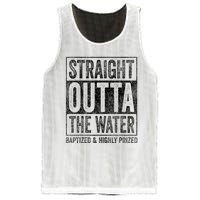 Straight Outta The Water Baptized Highly Prized Baptist Mesh Reversible Basketball Jersey Tank