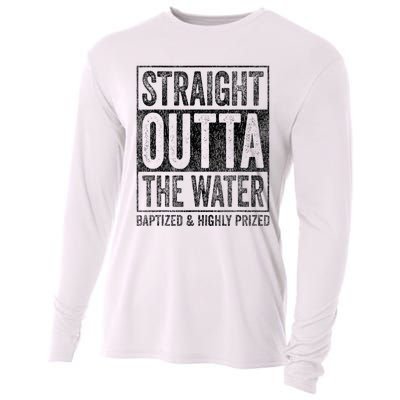 Straight Outta The Water Baptized Highly Prized Baptist Cooling Performance Long Sleeve Crew