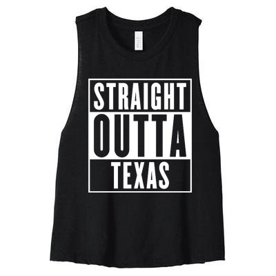 Straight Outta Texas Women's Racerback Cropped Tank