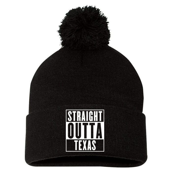 Straight Outta Texas Pom Pom 12in Knit Beanie