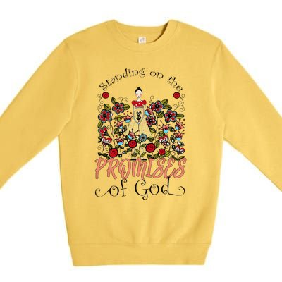 Standing On The Promises Of God Christian Faith Jesus God Premium Crewneck Sweatshirt