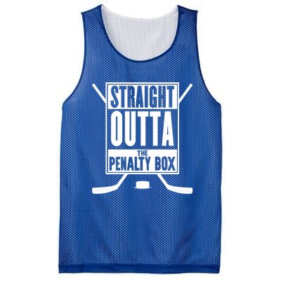 Straight Outta The Penalty Box Gift Funny Ice Hockey Gift Mesh Reversible Basketball Jersey Tank