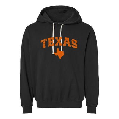 State Of Texas Map Distressed Garment-Dyed Fleece Hoodie