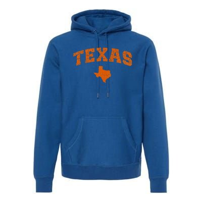 State Of Texas Map Distressed Premium Hoodie