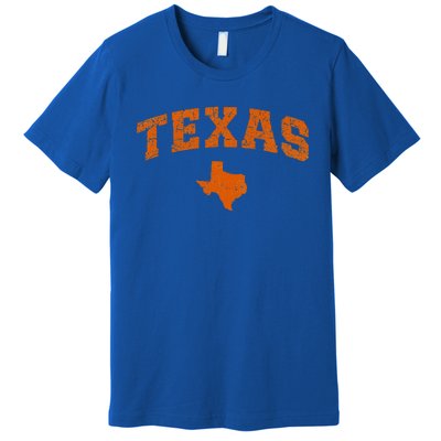 State Of Texas Map Distressed Premium T-Shirt