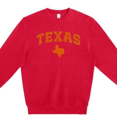 State Of Texas Map Distressed Premium Crewneck Sweatshirt