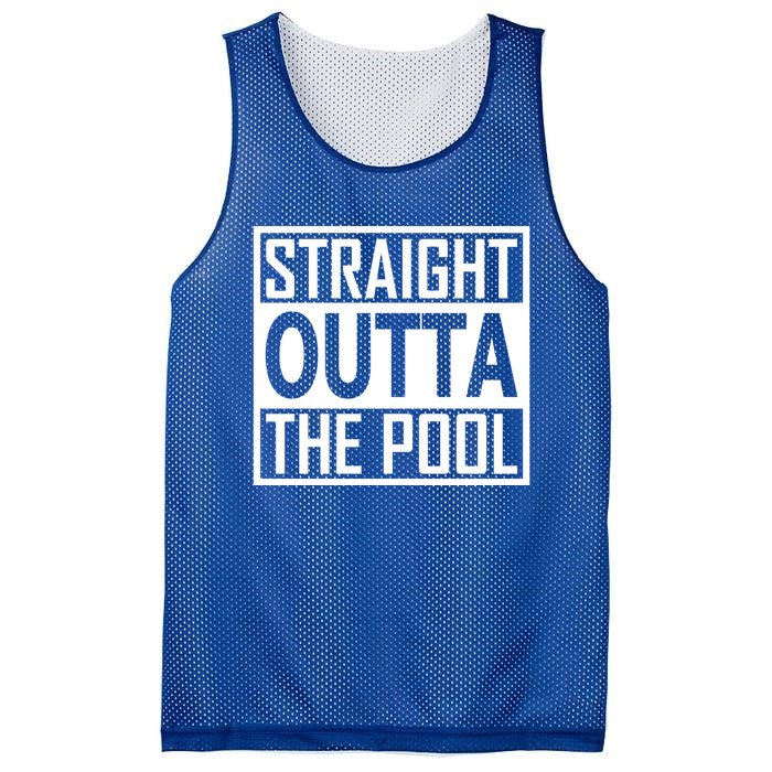 Straight Outta The Pool Swim Team Coach Swimmer Funny Gift Meaningful Gift Mesh Reversible Basketball Jersey Tank