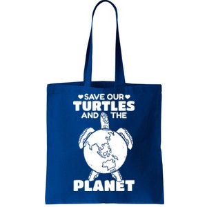 Save Our Turtles And The Planet Environt Cute Turtle Cool Gift Tote Bag