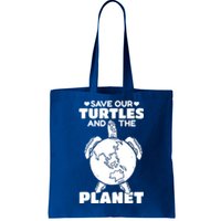 Save Our Turtles And The Planet Environt Cute Turtle Cool Gift Tote Bag