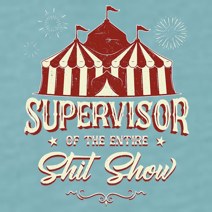 Supervisor Of The Entire Shit Show Funny Circus Boss  Sueded Cloud Jersey T-Shirt