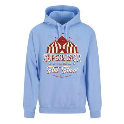 Supervisor Of The Entire Shit Show Funny Circus Boss  Unisex Surf Hoodie