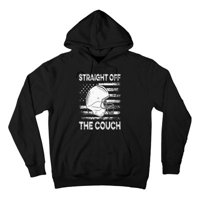 Straight Off The Couch Funny Football Offensive Lineman Hoodie