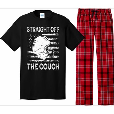 Straight Off The Couch Funny Football Offensive Lineman Pajama Set