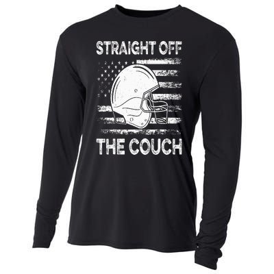 Straight Off The Couch Funny Football Offensive Lineman Cooling Performance Long Sleeve Crew