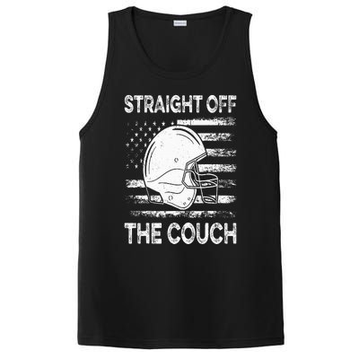 Straight Off The Couch Funny Football Offensive Lineman PosiCharge Competitor Tank