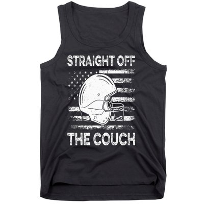 Straight Off The Couch Funny Football Offensive Lineman Tank Top