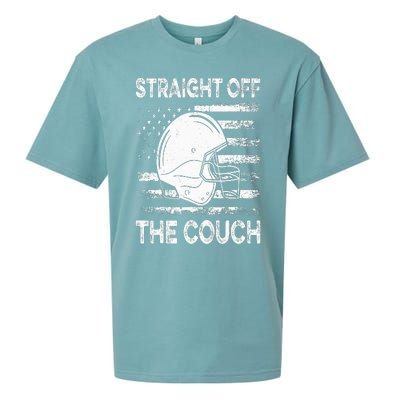 Straight Off The Couch Funny Football Offensive Lineman Sueded Cloud Jersey T-Shirt