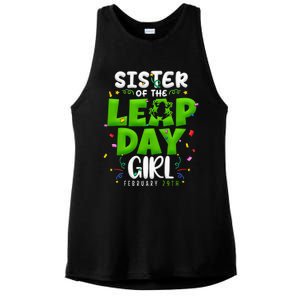 Sister of The Leap Day February 29th Birthday Leap Year Ladies PosiCharge Tri-Blend Wicking Tank