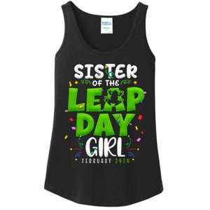 Sister of The Leap Day February 29th Birthday Leap Year Ladies Essential Tank