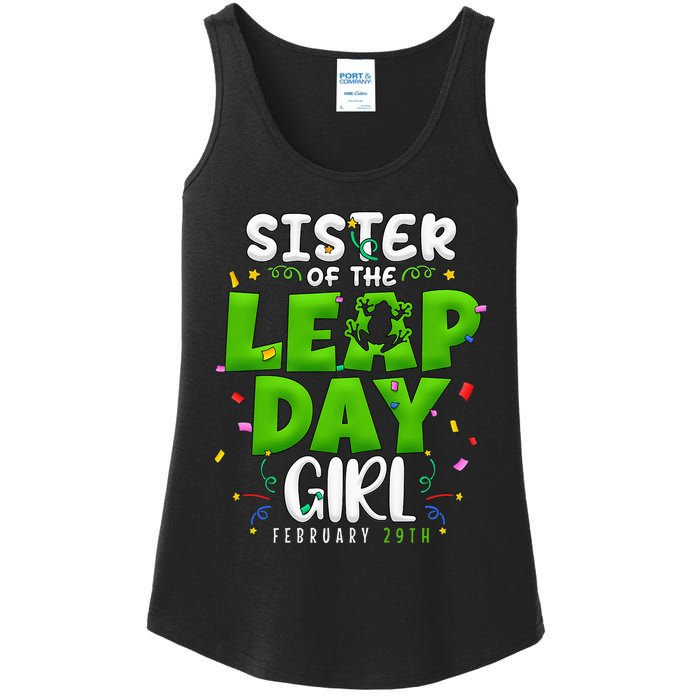 Sister of The Leap Day February 29th Birthday Leap Year Ladies Essential Tank