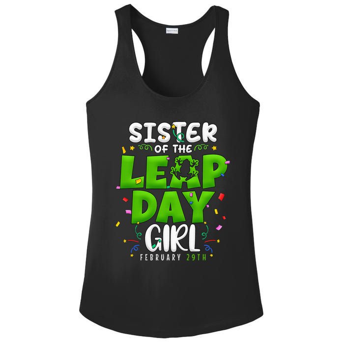 Sister of The Leap Day February 29th Birthday Leap Year Ladies PosiCharge Competitor Racerback Tank