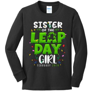 Sister of The Leap Day February 29th Birthday Leap Year Kids Long Sleeve Shirt