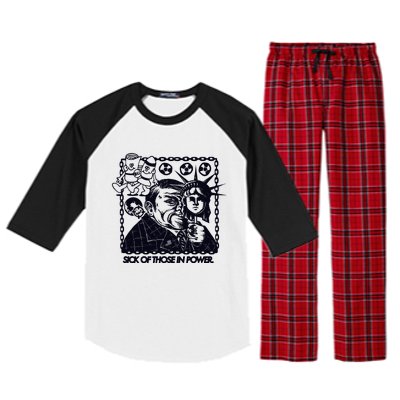 Sick Of Those In Power Raglan Sleeve Pajama Set