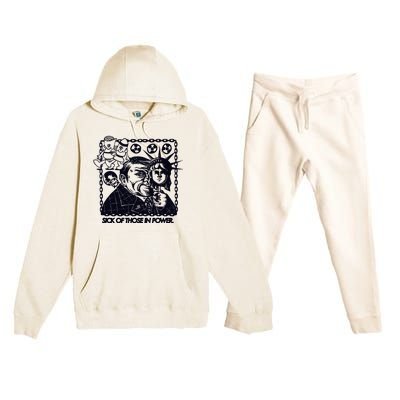 Sick Of Those In Power Premium Hooded Sweatsuit Set