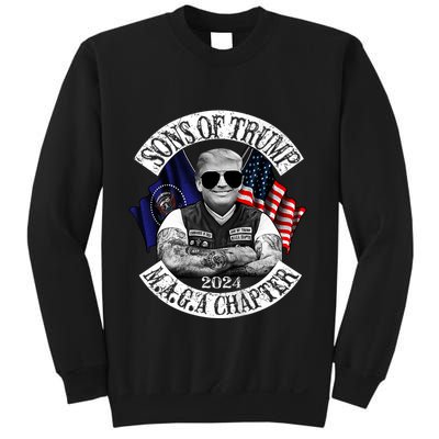 Sons Of Trump Maga Chapter 2024 Biker For Trump Sweatshirt