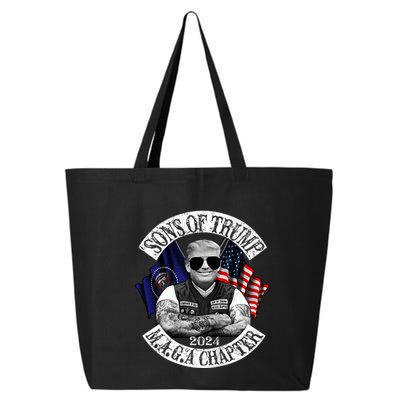Sons Of Trump Maga Chapter 2024 Biker For Trump 25L Jumbo Tote