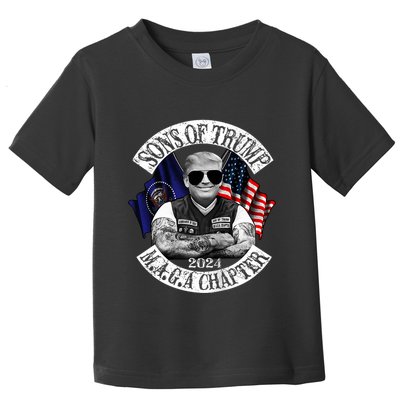 Sons Of Trump Maga Chapter 2024 Biker For Trump Toddler T-Shirt