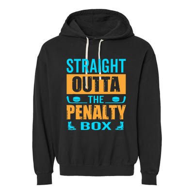 Straight Outta The Penalty Box Tie Dye Favorite Winter Sport Garment-Dyed Fleece Hoodie