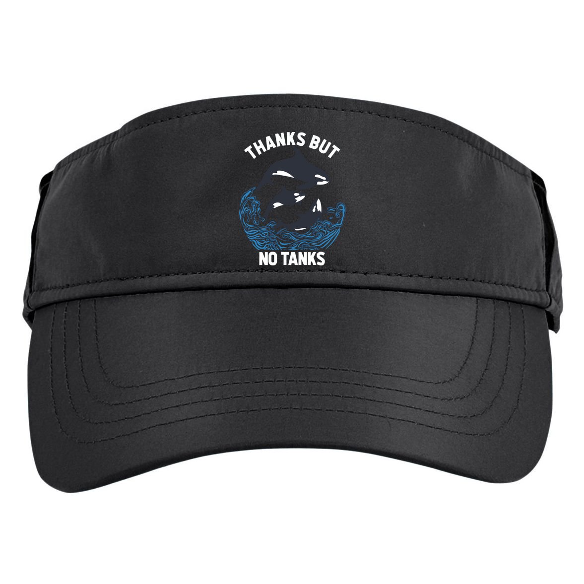 Save Orcas Thanks But No Tanks Gift Thanks But No Tanks Gift Adult Drive Performance Visor
